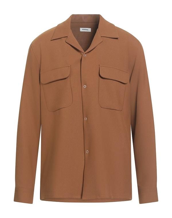 サンドロ メンズ トップス シャツ SANDRO 無地シャツ Camel キャメル