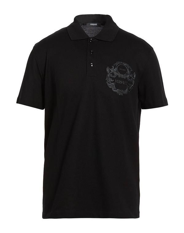 ヴェルサーチ メンズ トップス ポロシャツ VERSACE ポロシャツ Black ブラック