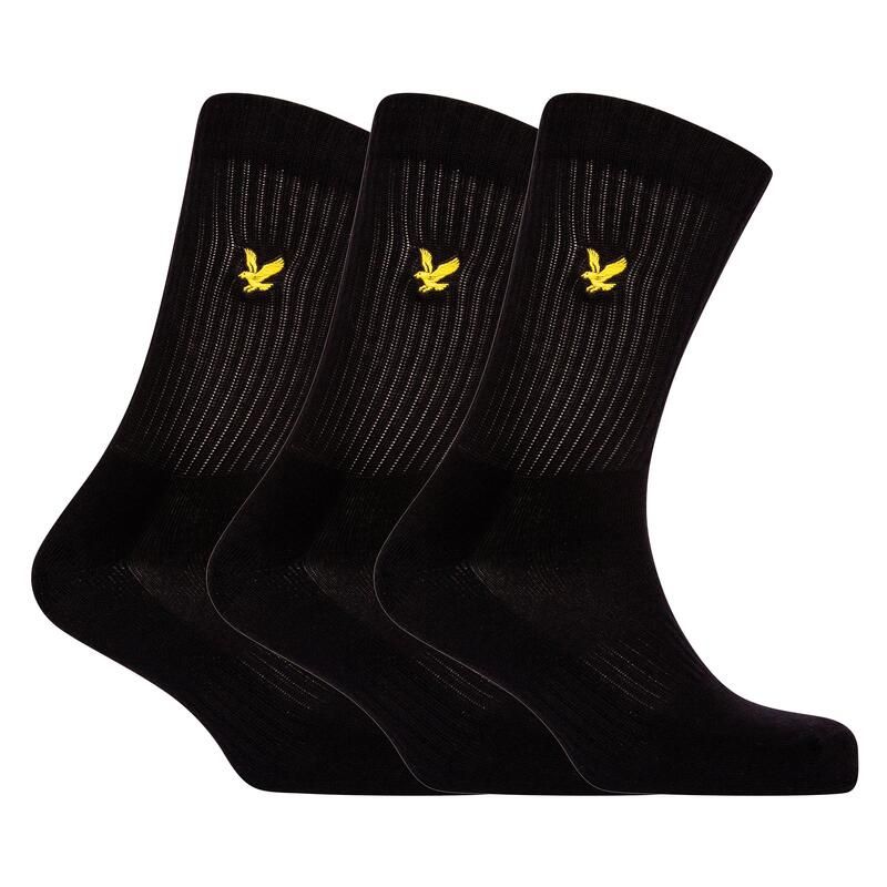 ライルアンドスコット メンズ アンダーウェア 靴下 Lyle and Scott Lyle 3P Tubular Sck Sn63 Black ブラック