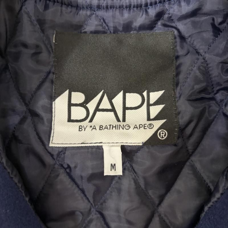 アベイシングエイプ BAPY スタジアムジャンパー スタジャン レザー 