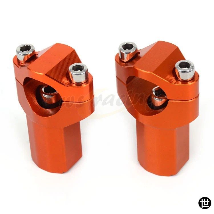 KTM 125-530 SX SXF EXC EXCF XCF XC 250 350 525 450 用 オレンジ ビレット ハンドルバー ライザー バー マウント クランプ