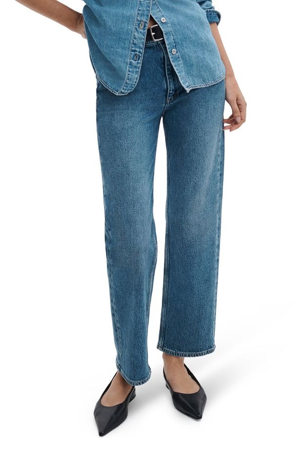 ラグアンドボーン レディース ボトムス デニムパンツ ストレート アンクル ジーンズ rag bone Harlow Mid Rise Ankle Straight Leg Jeans Accord