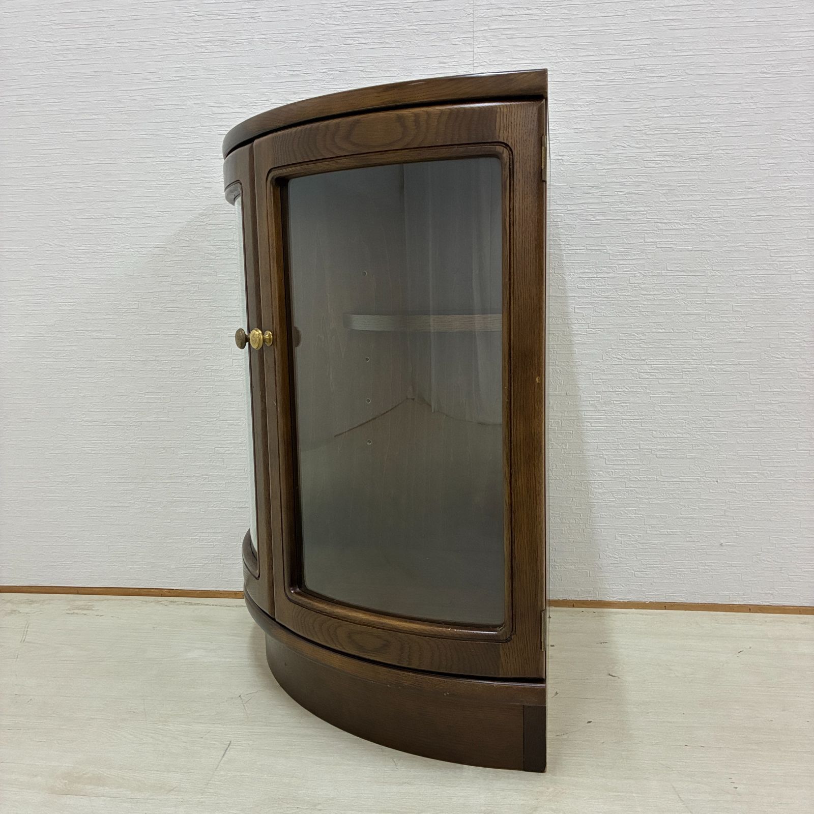 カリモク】コーナーキャビネット ガラスキャビネット サイド