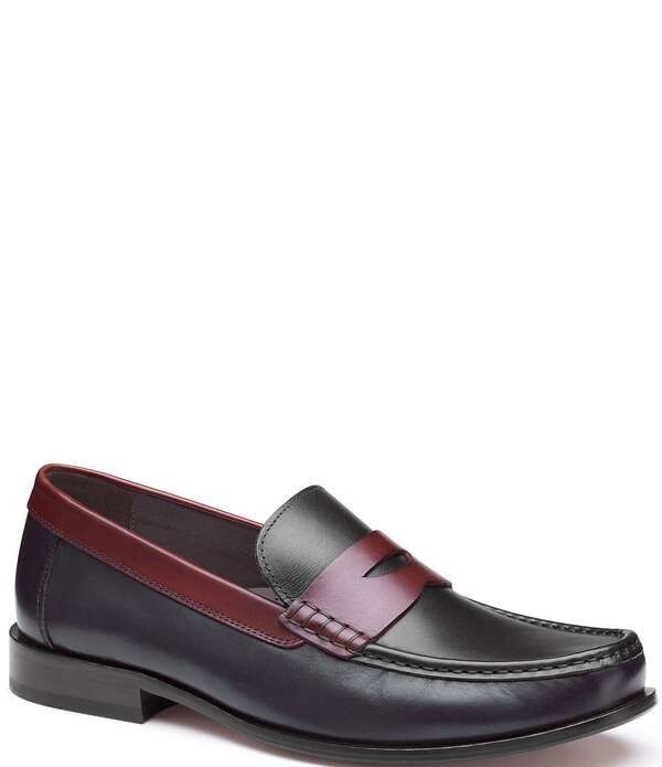 ジョンストンアンドマーフィー メンズ シューズ スリッポン・ローファー レザー Johnston Murphy Mens Humphrey Leather Penny Loafers NavyOliv