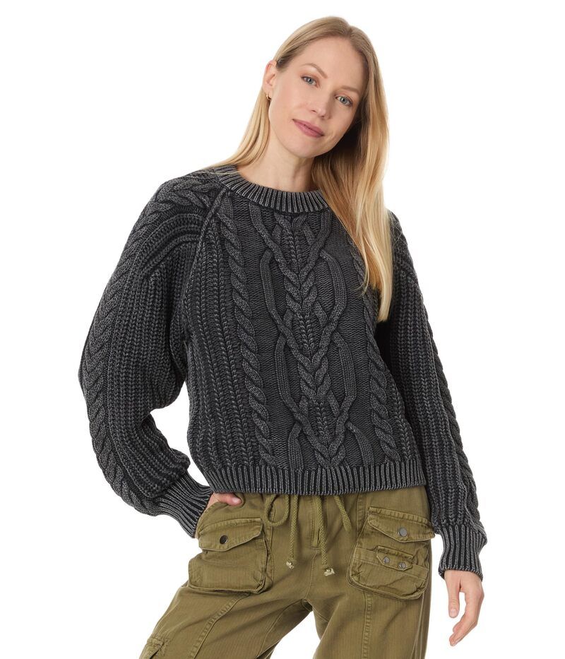 フリーピープル レディース アウター ニット・セーター Free People Frankie Cable Sweater Black ブラック