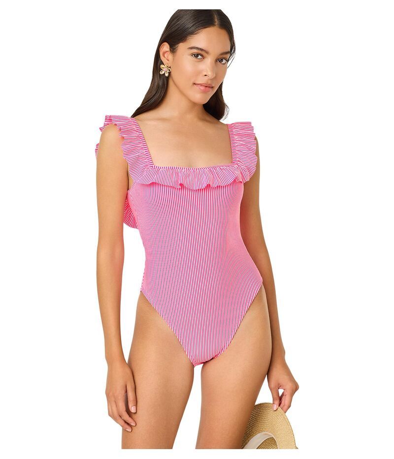 リリーピュリッツァー レディース 水着 上下セット フリル Lilly Pulitzer Aemma Ruffle One Piece Cherry Blossom