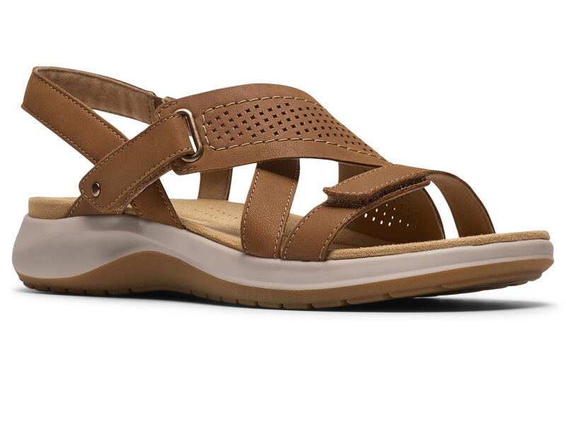 クラークス レディース シューズ サンダル Clarks Maelynn Gem Tanubuck タン