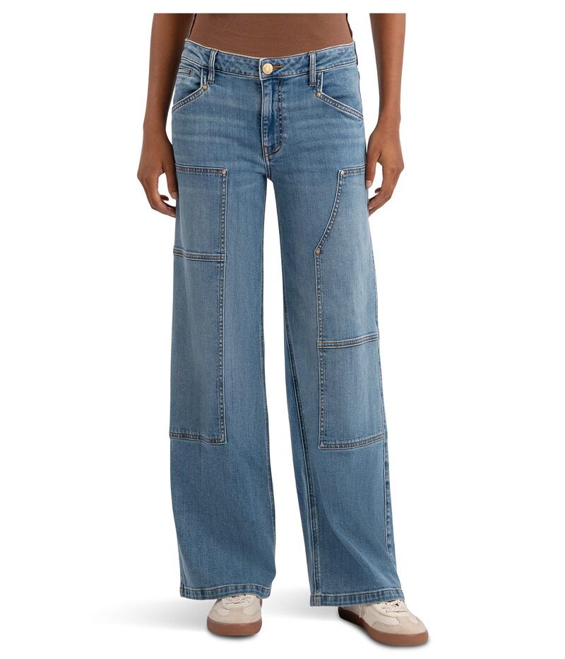 カットフロムザクロス レディース ボトムス デニムパンツ ストレート KUT from the Kloth Jodi HighRise Straight Leg Front Panels Clean