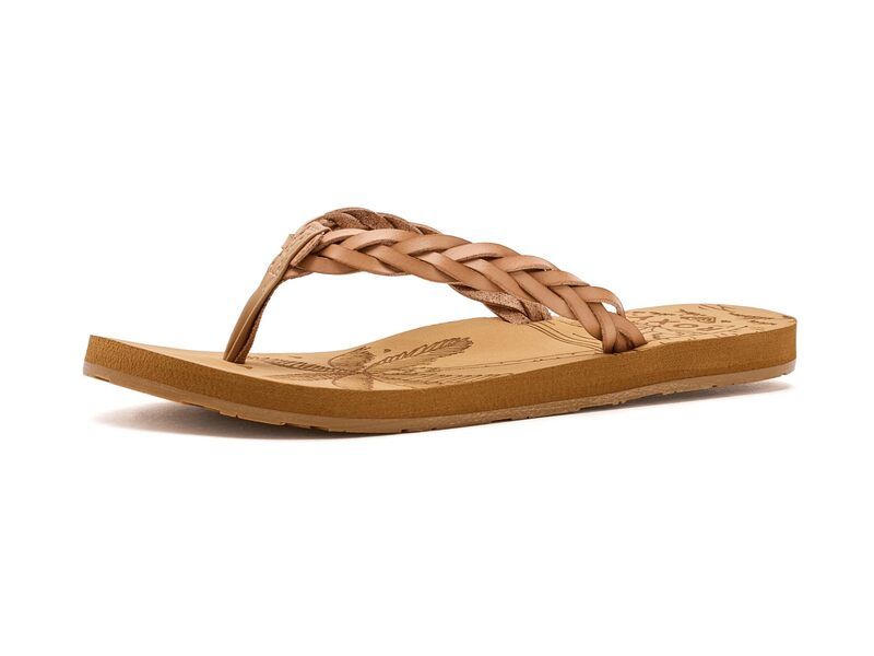 ロキシー レディース シューズ サンダル Roxy Feel Breezie Smooth Open Tan タン