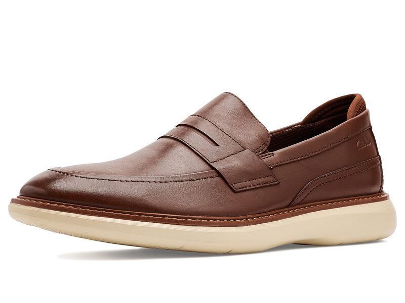 クラークス メンズ シューズ スリッポン・ローファー Clarks Brantin Loafer Tan Leather タン