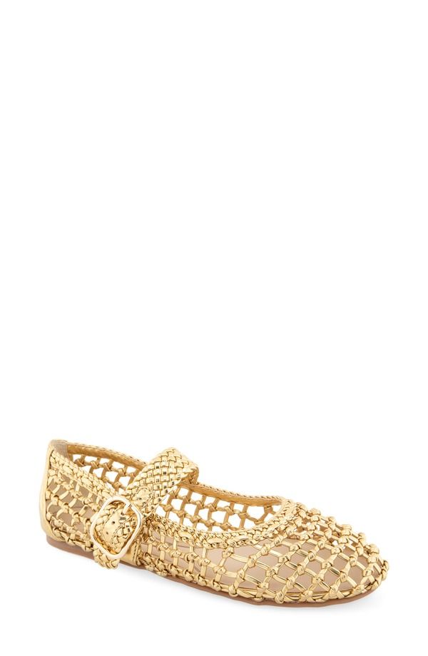 ケネスコール レディース シューズ パンプス Kenneth Cole Tessa Mary Jane Flat Gold Woven ゴールド