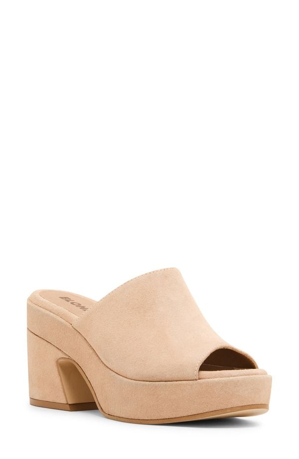 ブロンド レディース シューズ ヒール プラットフォーム サンダル Blondo Melinda Waterprood Platform Slide Sandalmond Suede