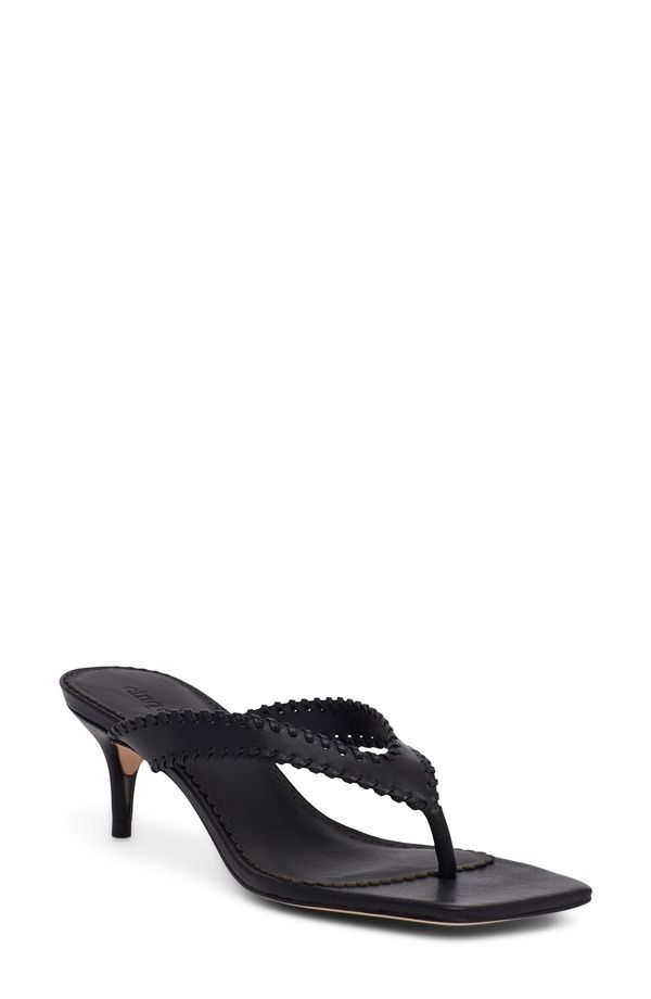 サンク セプト レディース シューズ ヒール サンダル Cinq Sept Frankie Thong Slide Sandal Black ブラック