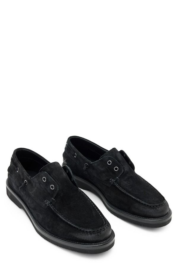 ジョンバルベイトス メンズ シューズ スリッポン・ローファー John Varvatos Varick Deck Shoe Black ブラック