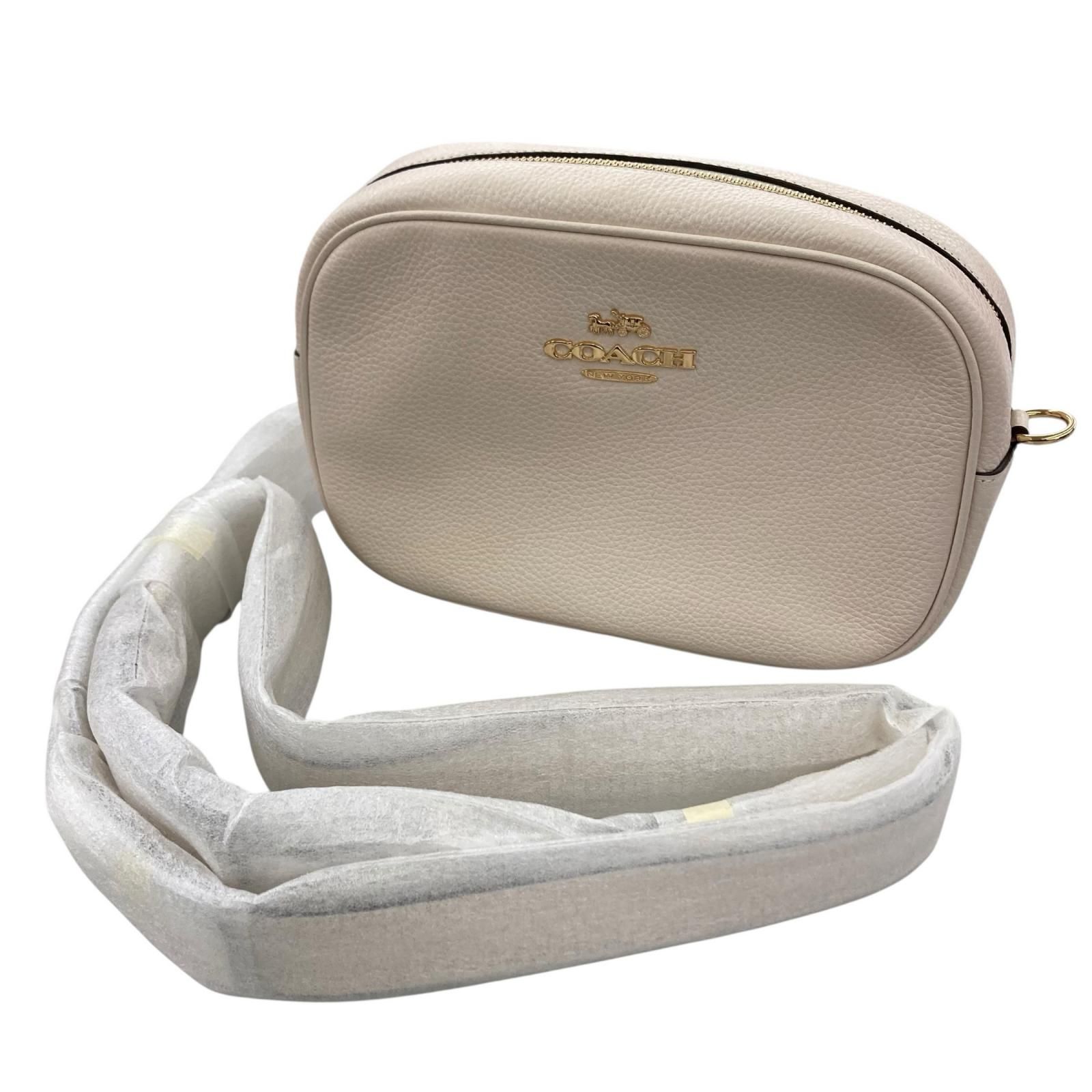 186005 COACH コーチ ミニ ジェイミー カメラバッグ 美品 ホワイトレザー ショルダーバッグ