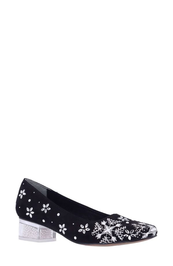 ジェイレニー レディース シューズ ヒール J Rene Snowflayke Pump Black White ホワイト