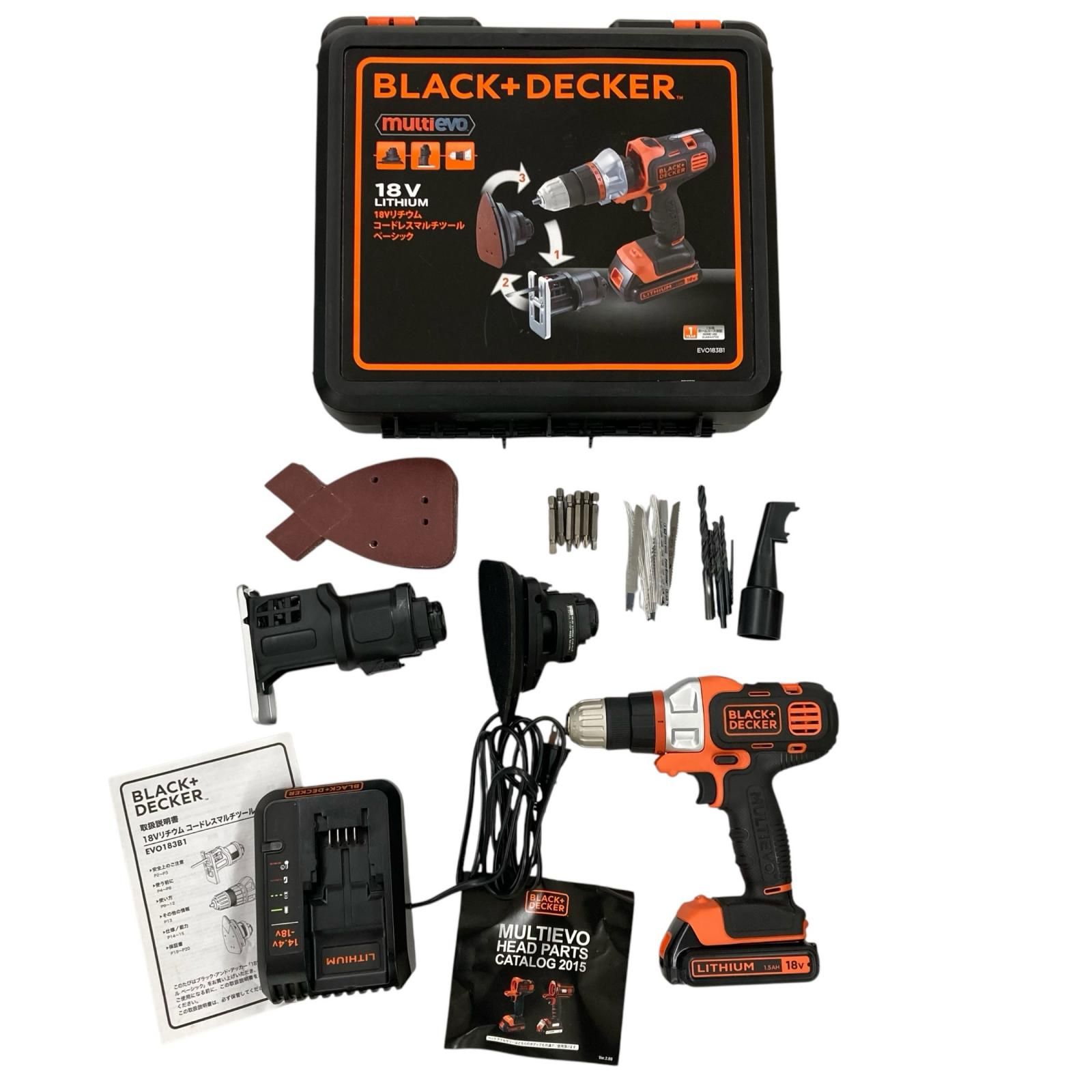 186000 BLACK DECKER 18V マルチツール インパクト ドリル ジグゾー 
