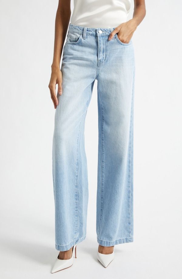 ラジャンス レディース ボトムス デニムパンツ ワイドレッグ ハイウエスト ジーンズ LAGENCE Clayton High Waist Wide Leg Jeans Brea