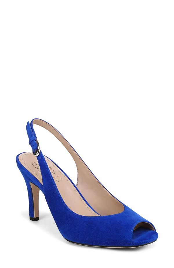 27 エディット ナチュラライザー レディース シューズ ヒール 27 EDIT Naturalizer Alexa Peep Toe Slingback Pumphoton Blue ブルー