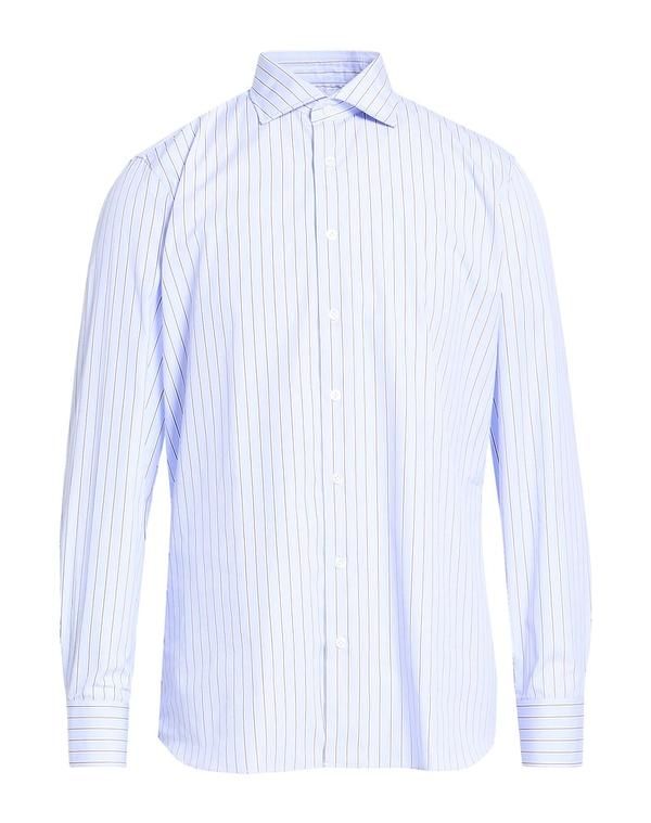 ラルディーニ メンズ トップス シャツ LARDINI ストライプ柄シャツ Sky Blue ブルー