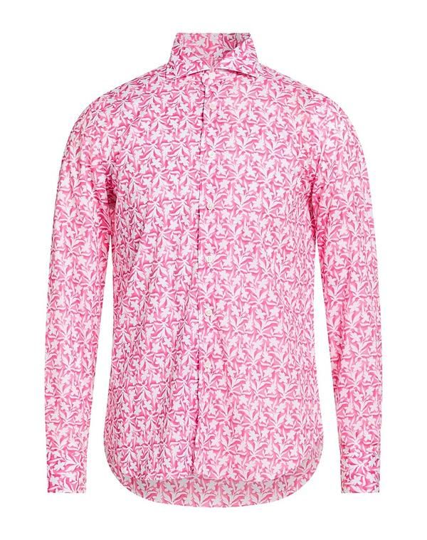 フェデーリ メンズ トップス シャツ FEDELI 柄入りシャツ Magenta マゼンタ