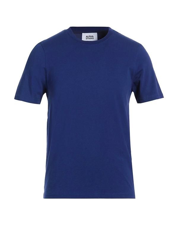 アルファス テューディオ メンズ トップス Tシャツ ALPHA STUDIO ベーシック Tシャツ Blue ブルー