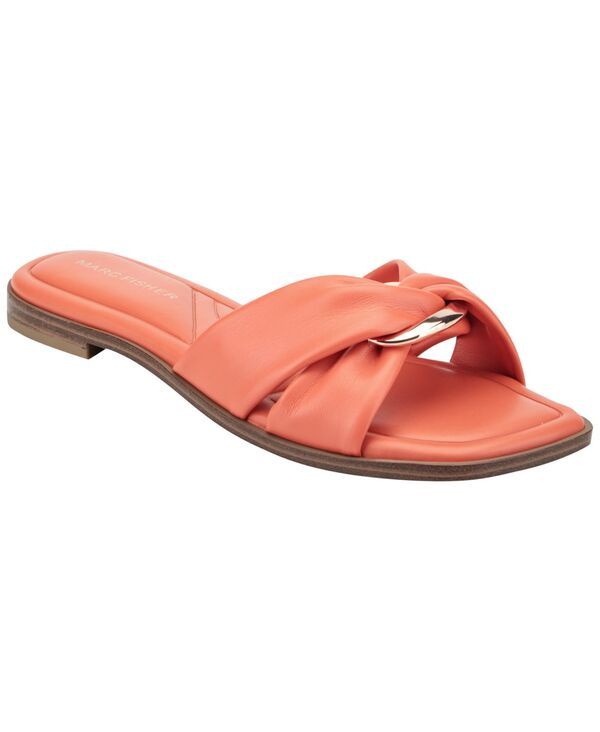 マークフィッシャー レディース シューズ スリッポン・ローファー サンダル Marc Fisher Womens Fida Flat SlipOn Sandals Orange オレンジ