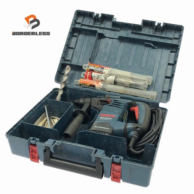 ☆中古品☆ BOSCH ボッシュ 100V ハンマードリル GBH3-28DRE 本体+パーツ+ケース SDSプラス 穴あけ 穿孔 破砕 粉砕129621