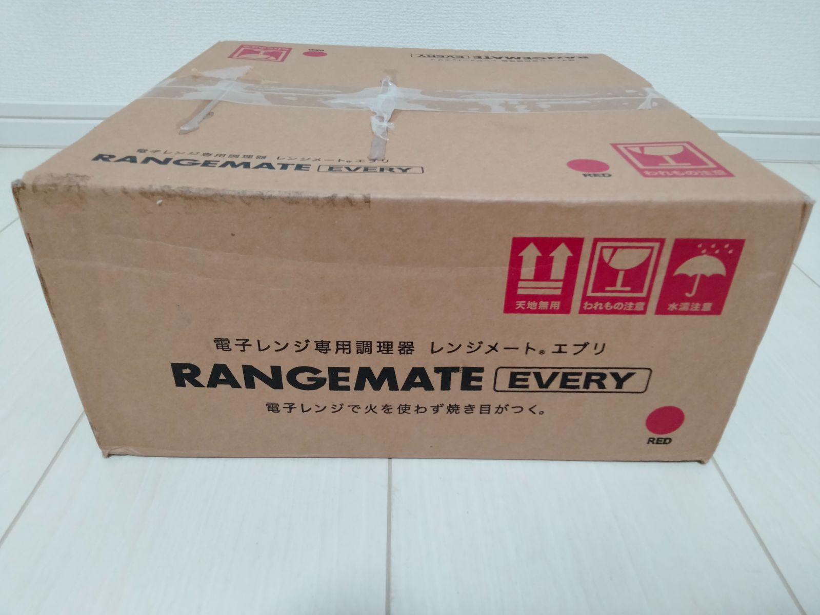 新品未使用品】レンジメート エブリ レッド 赤 レシピ付き RANGEMATE