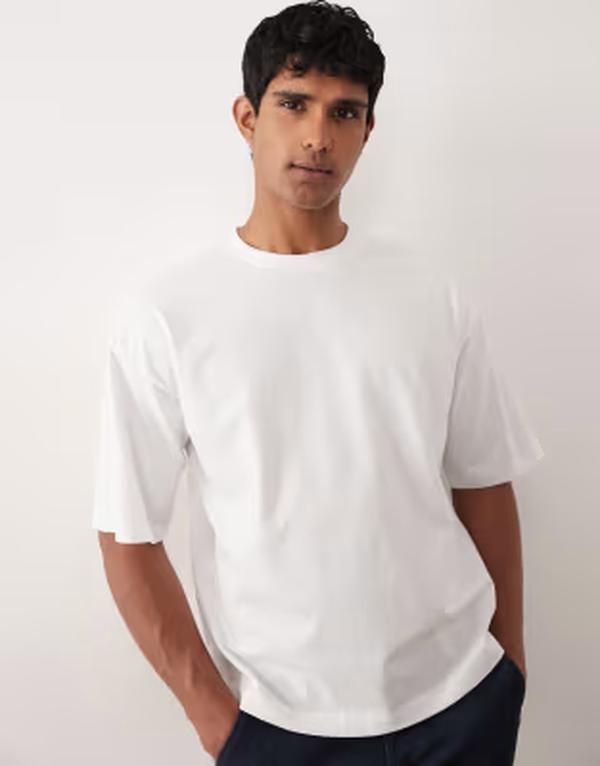 オンリーアンドサンズ メンズ トップス Tシャツ Only Sons boxy tshirt Bright White ホワイト