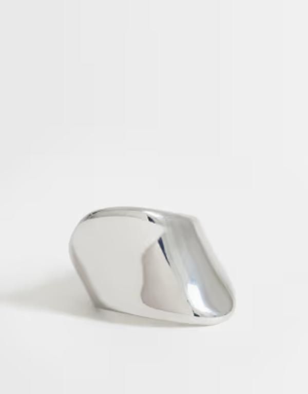 トップショップ レディース アクセサリー リング アシンメトリー Tシャツ Topshop Remi waterproof asymmetric ringtone stainlessteel SILV