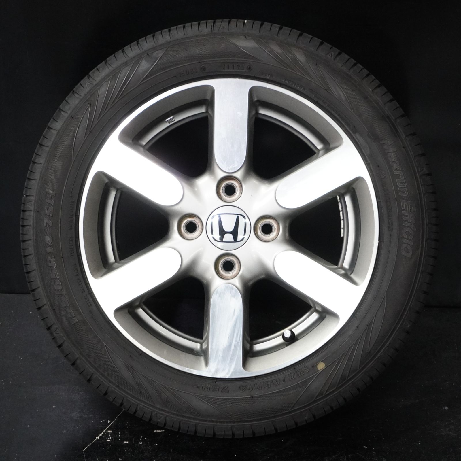 バリ山 25年製 ホンダ N-ONE 純正 タイヤホイール 4本セット 155/65R14