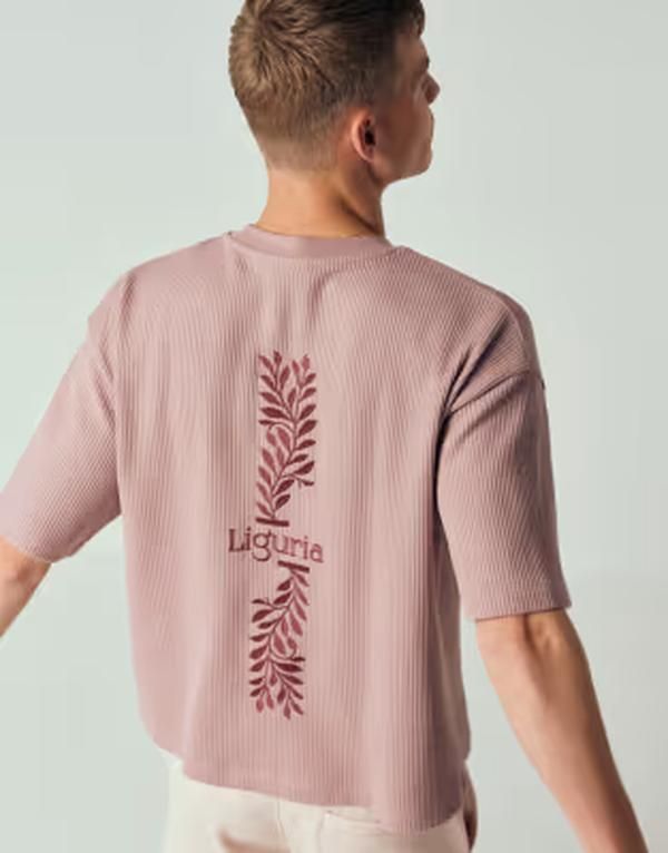 エイソス メンズ トップス Tシャツ プリント ASOS DESIGN super heavyweight boxy oversized Tshirt with back spine print Ro