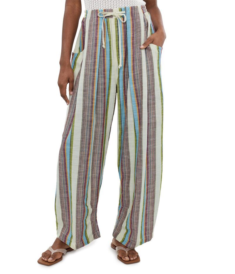 フリーピープル レディース ボトムス カジュアルパンツ Free People Chambers Laid Back Stripe Ivory Combo アイボリー