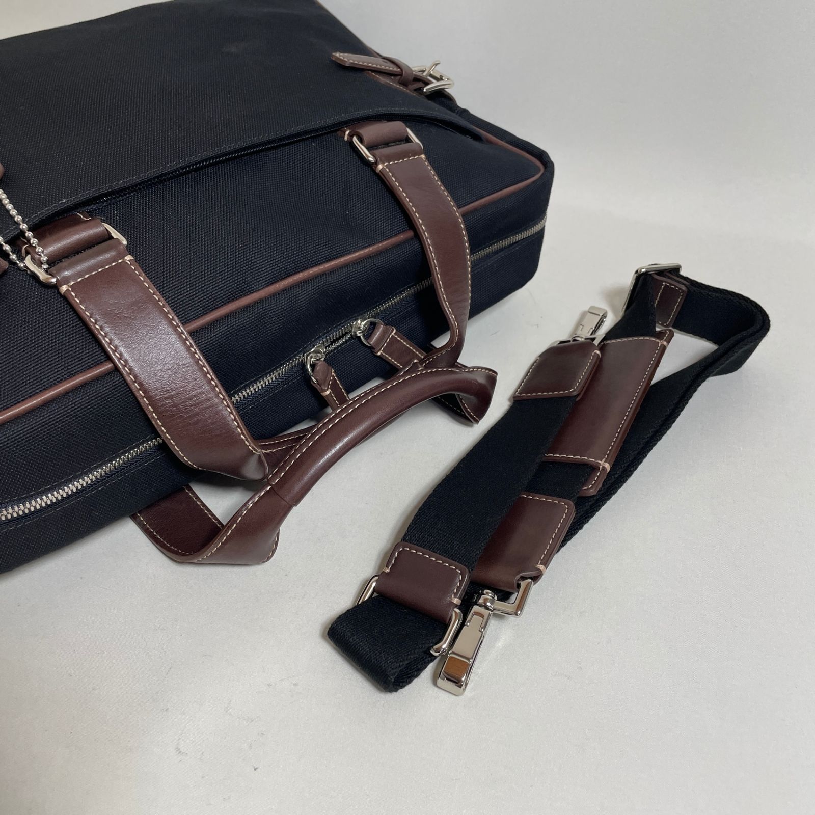 2604-284｜コーチ 2WAYビジネスバッグ ブラック×ブラウン 2604-284｜コーチ 2WAYビジネスバッグ ブラック×ブラウン - メルカリ