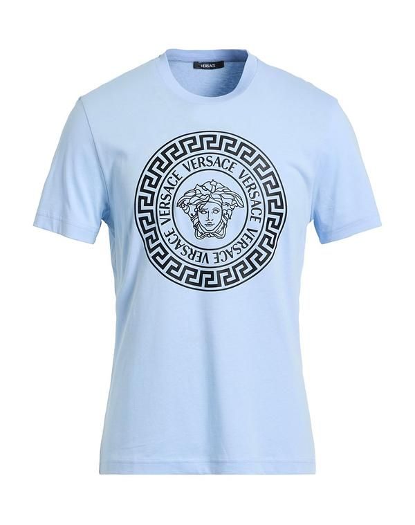 ヴェルサーチ メンズ トップス Tシャツ VERSACE Sky Blue ブルー