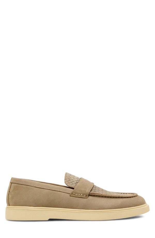 スティーブ マデン メンズ シューズ スリッポン・ローファー Steve Madden Pecos Woven Loafer Grey Nubuck グレー