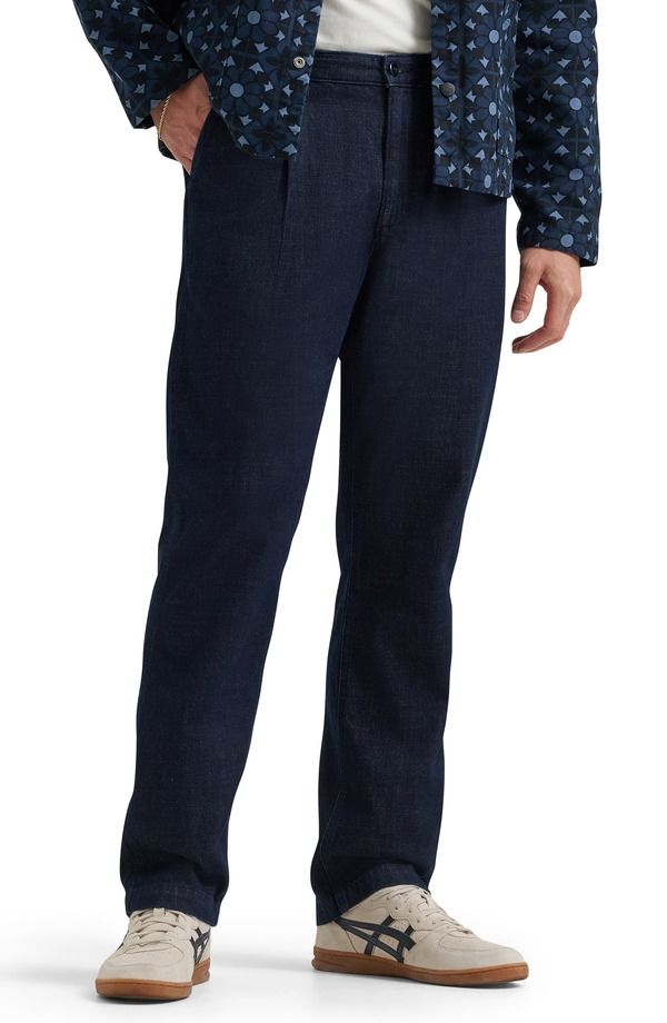 リー メンズ ボトムス デニムパンツ ストレート ジーンズ Lee Relaxed Pleated Straight Leg Jeans Rinse