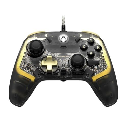 【新品】GameSir kaleid Flux Xbox コントローラー PC コントローラー 有線 スケルトン ホールエフェクトスティック＆トリガー搭載 RGBライト効果 3.5mmオーディオジャック Xbox Series X|S Xbox One Win
