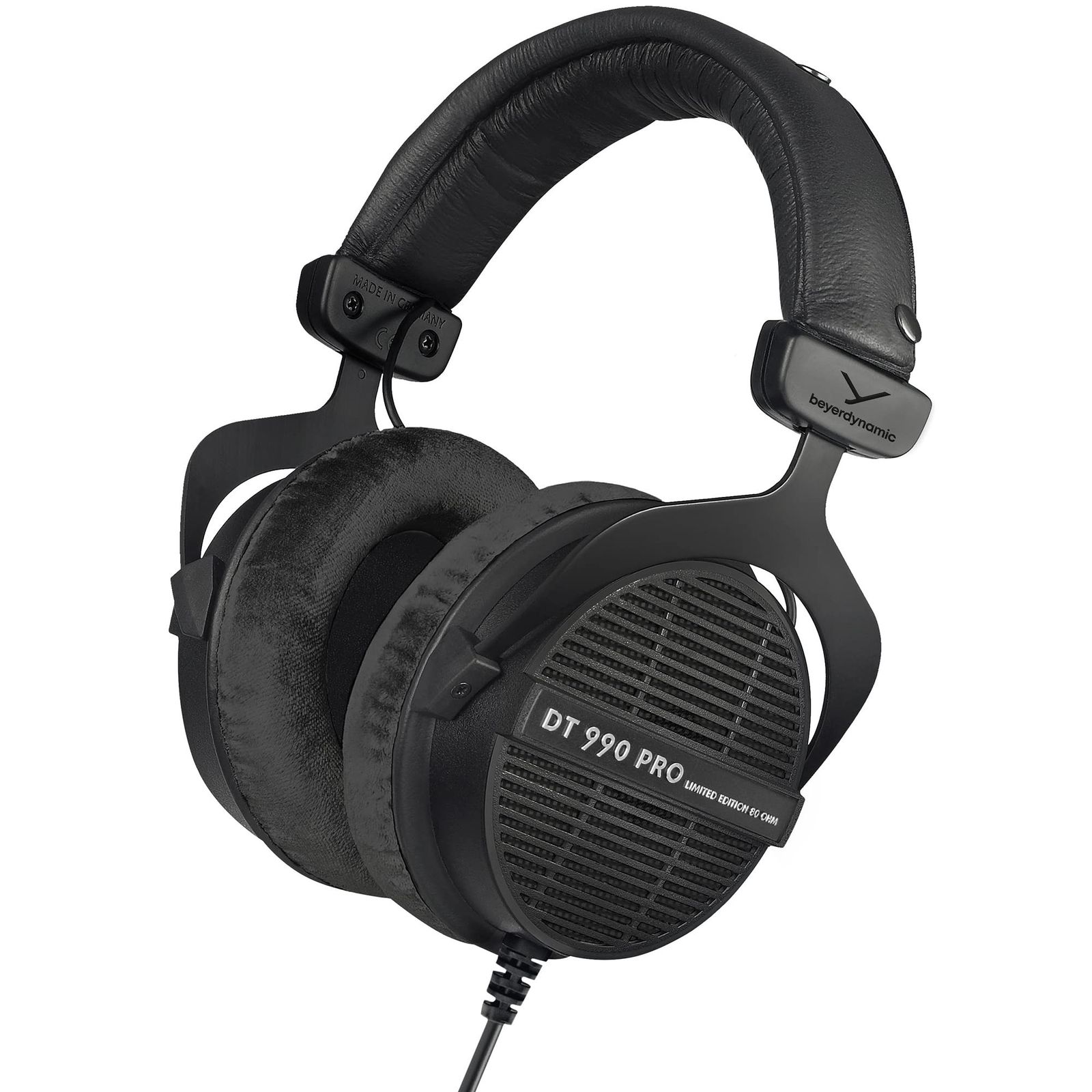 beyerdynamic (ベイヤーダイナミック) Dt 990 Pro オーバーイヤースタジオモニターヘッドホン - オープンバックステレオ構造 有線 80オーム ブラック (限定版)