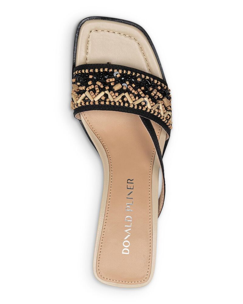 ドナルドプリネール レディース シューズ サンダル ヒール Donald Pliner Womens Dhora Mid Heel Dressandals BlackNatural ブラック