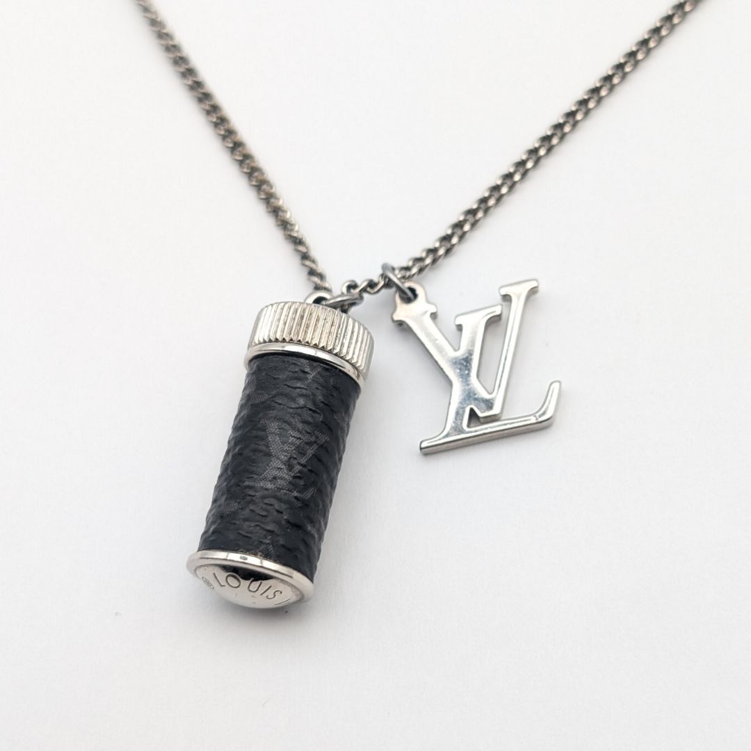 美品 ルイヴィトン モノグラムエクリプス コリエチャームズ ネックレス M63641