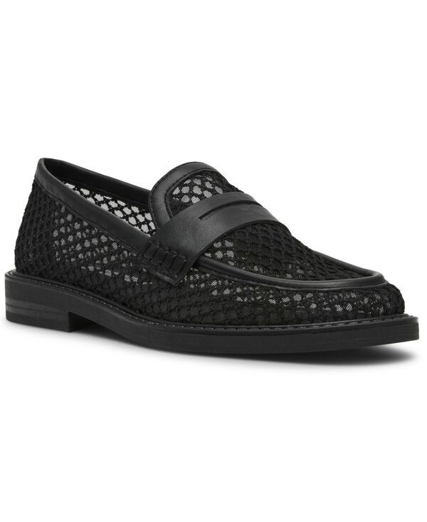 スティーブ マデン レディース シューズ スリッポン・ローファー メッシュ ヒール Steve Madden Womens Madison Mesh Block Heeloafer Black Mes