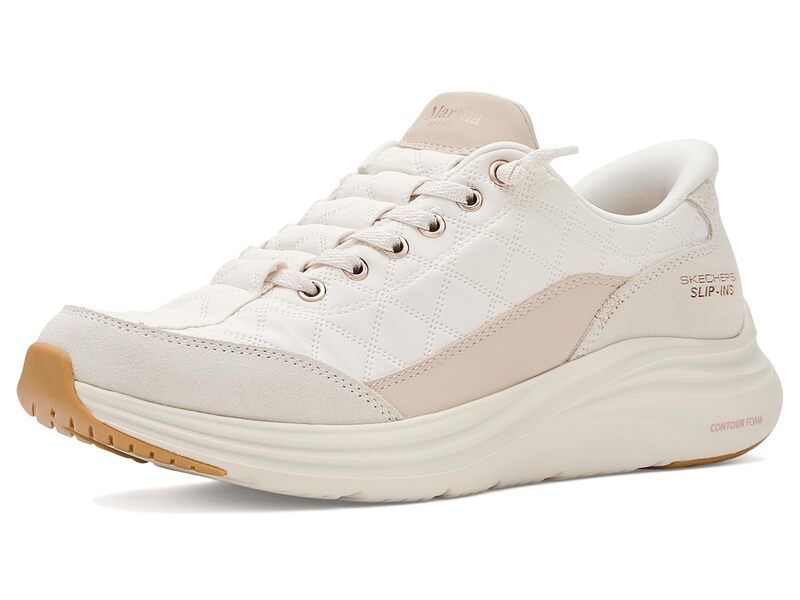 スケッチャーズ レディース シューズ スニーカー Skechers Martha Stewart Cozy Fit Contour Foam Sweet Serenity Off White オフホワ