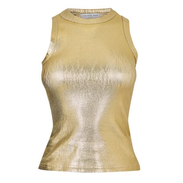ネバーフリードレスド レディース トップス タンクトップ リブ Never Fully Dressed Ribbed Tank Top Gold ゴールド