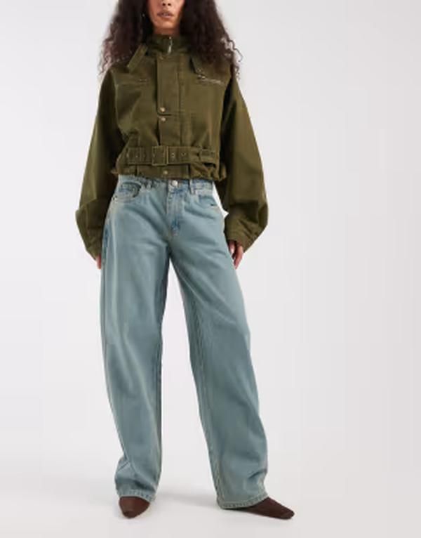 デイジーストリート レディース ボトムス デニムパンツ ローライズ ジーンズ Daisy Street low rise boyfriend jeans BLUE ブルー