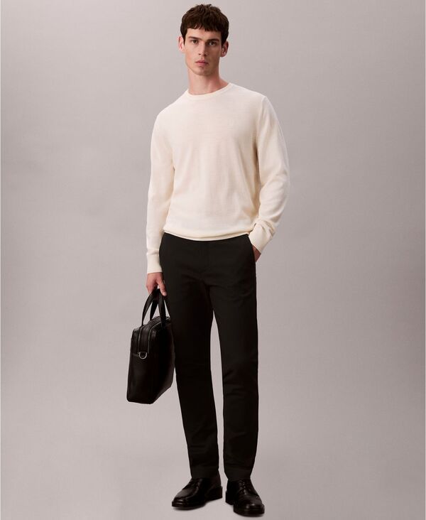 カルバンクライン メンズ ボトムス カジュアルパンツ コットン Calvin Klein Menslim Stretch Cotton Pants Black ブラック