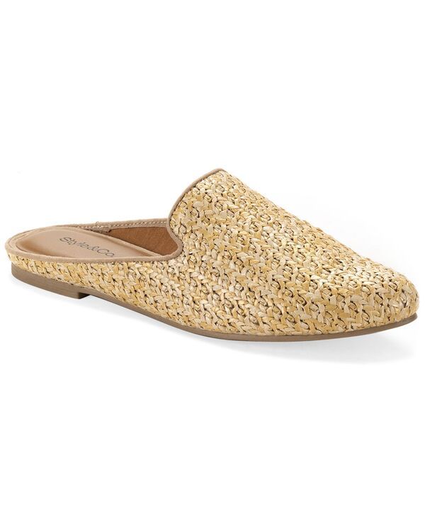 スタイルアンドコー レディース シューズ スリッポン・ローファー Style Co Womens Naomii SlipOn Mules Exclusively at Macys Beige ベージュ