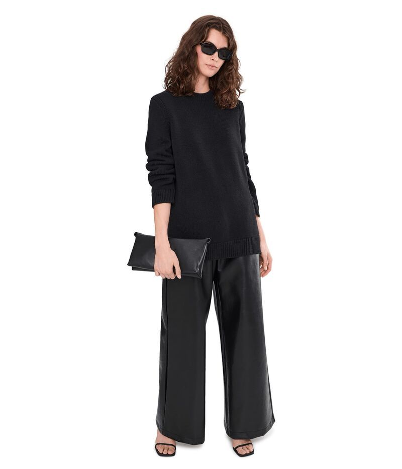 ヴィンス レディース アウター ニット・セーター クルーネック Vince Crew Neck Sweater Tunic Black ブラック ヴィンス レディース アウター ニット・セーター クルーネック Vince Crew Neck Sweater Tunic Black ブラック