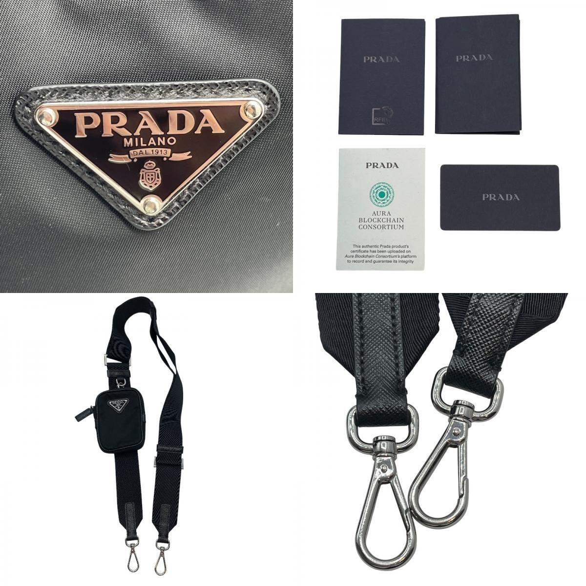 プラダ PRADA Re-Nylon xサフィアーノレザー ショルダーバッグ 2VH113